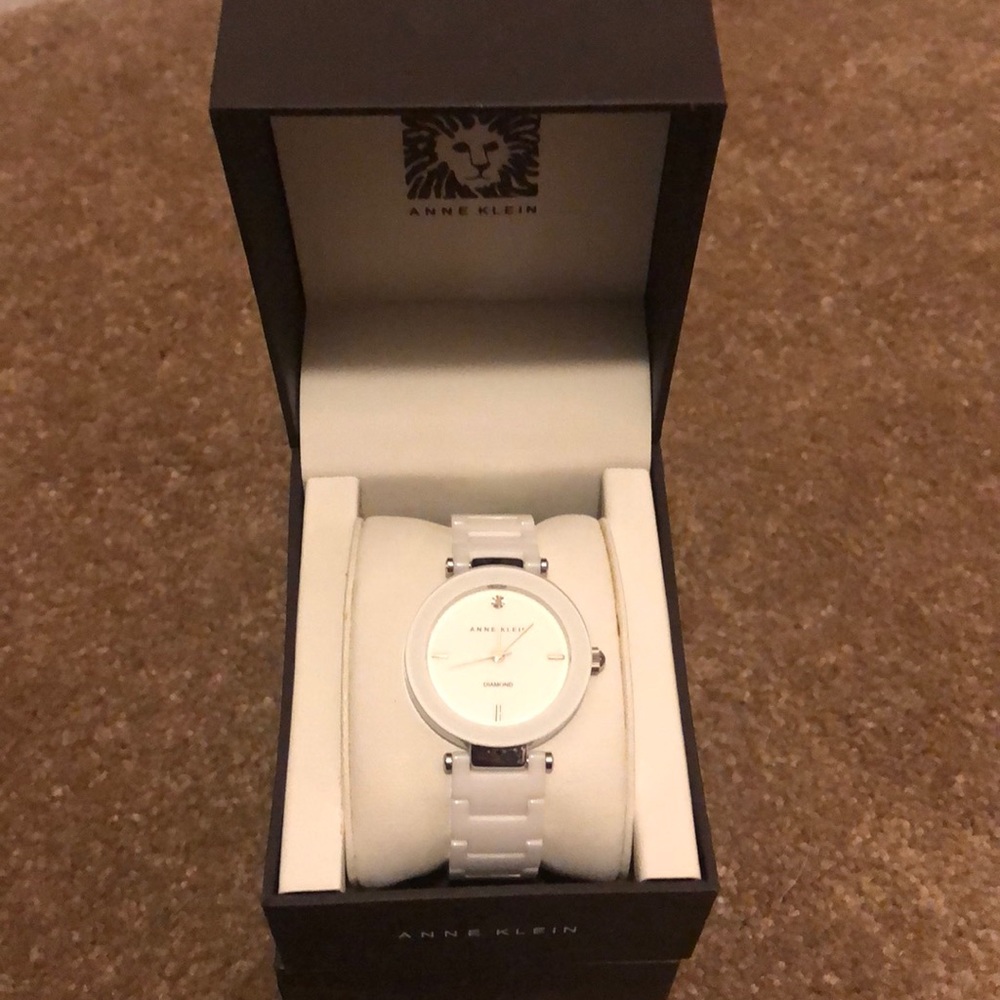 Anne Klein white watch